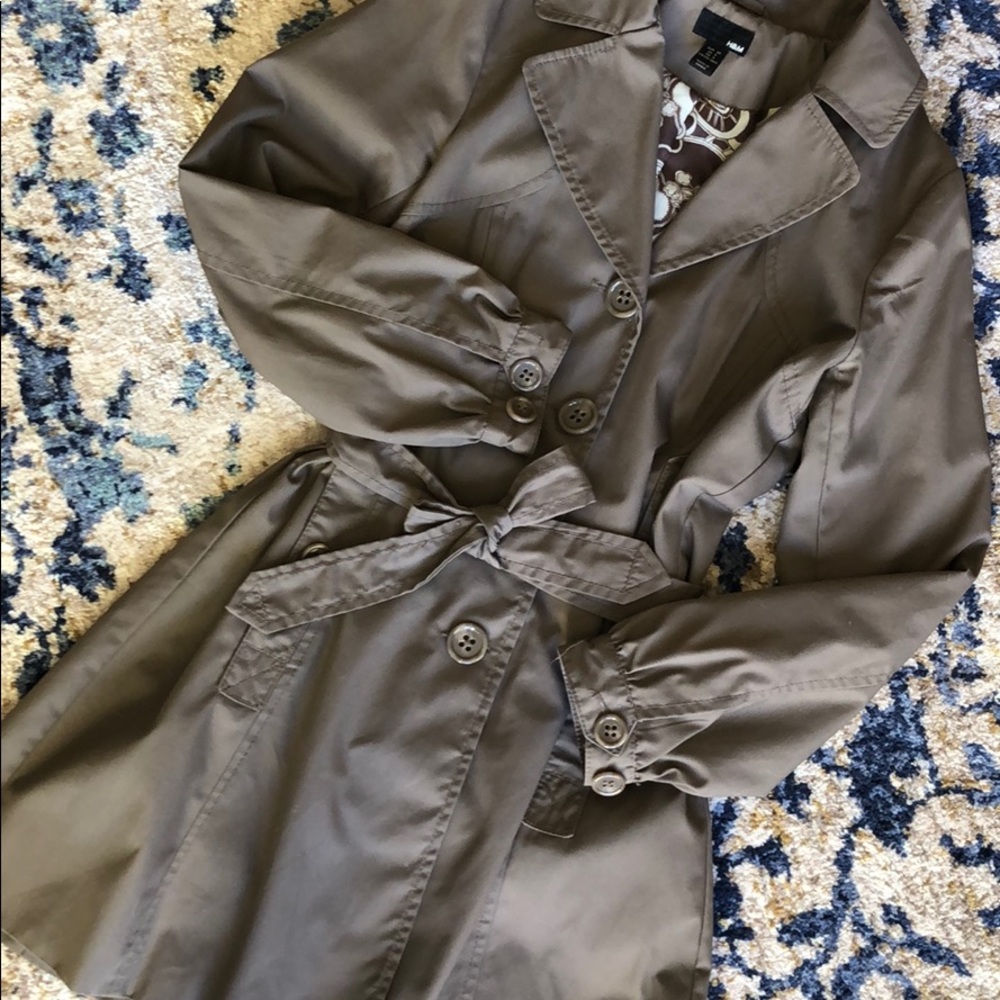 EUC H&M Womens Trench Jacket 8 38